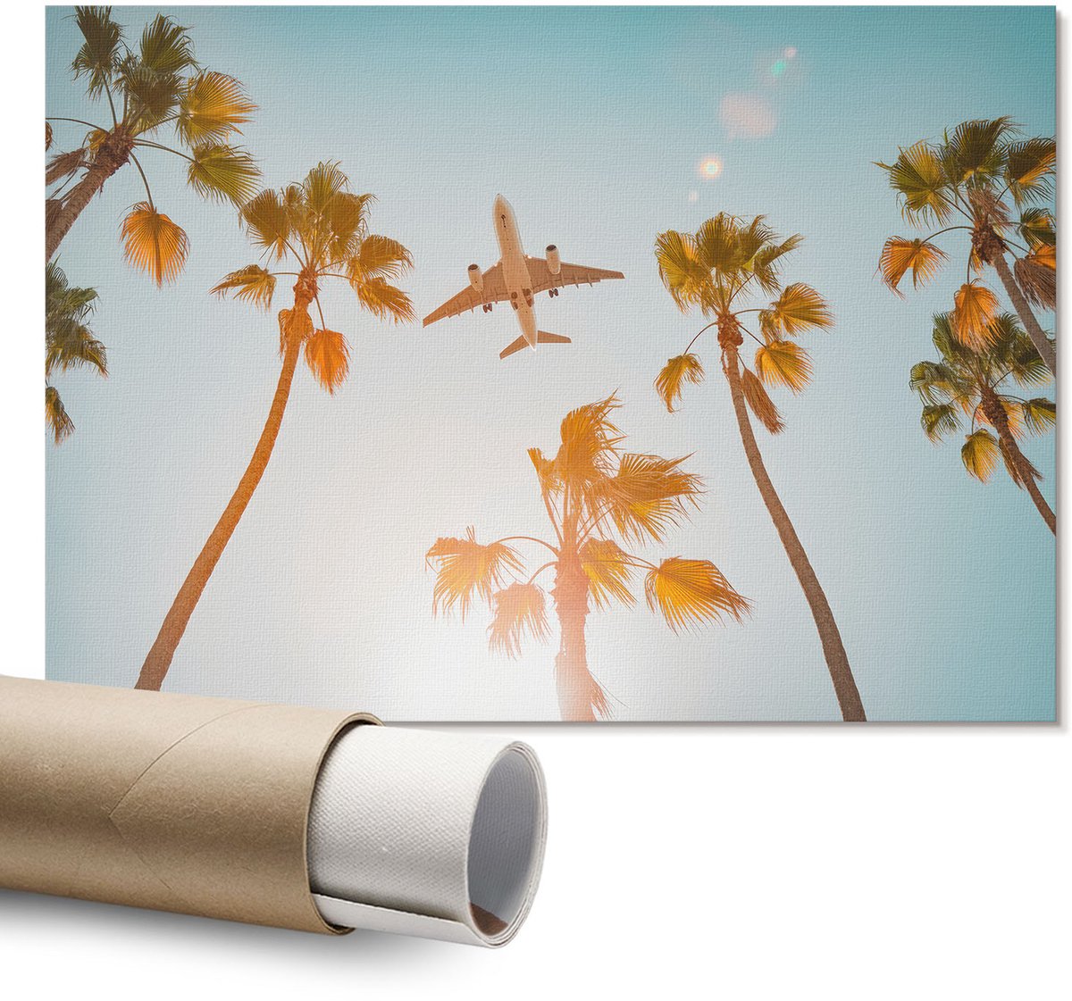 Coloray Polycanvas Wandposter – Exotische Reizen, Blauw – A1 – Grijs Poster – Rechthoek – Wandkunst – Kantoor – Modern