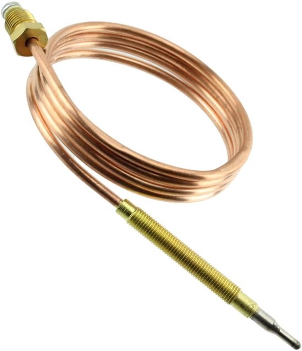 Thermokoppel Kit - Oven Onderdeel - Gasfornuis Reparatie - Universeel Geschikt - 900mm - Zilver