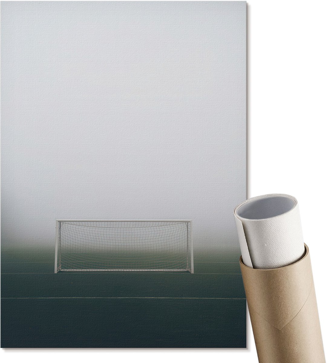 Coloray Polycanvas Wandposter - Pastelkleurige Paardenbloemen, Illustratie - A2 - Geel Decoratie - Rechthoek - Canvasposter - Woonkamer, Slaapkamer, Kantoor - Modern