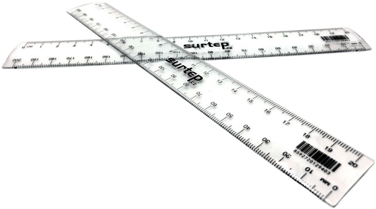 Surtep liniaal 20 cm Standart, transparant