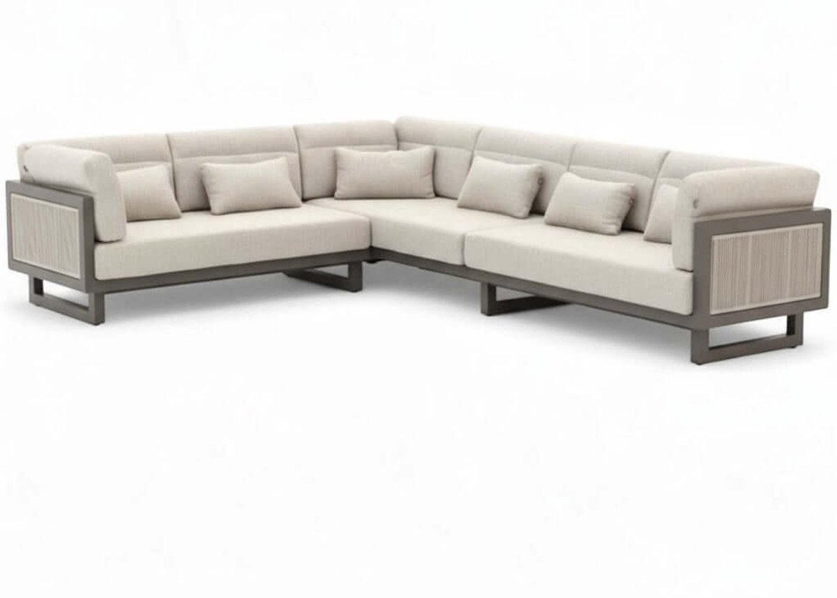 Apple Bee Santorini Rope Hoek Loungeset 3-delig Nr.3 - Rechts Lang