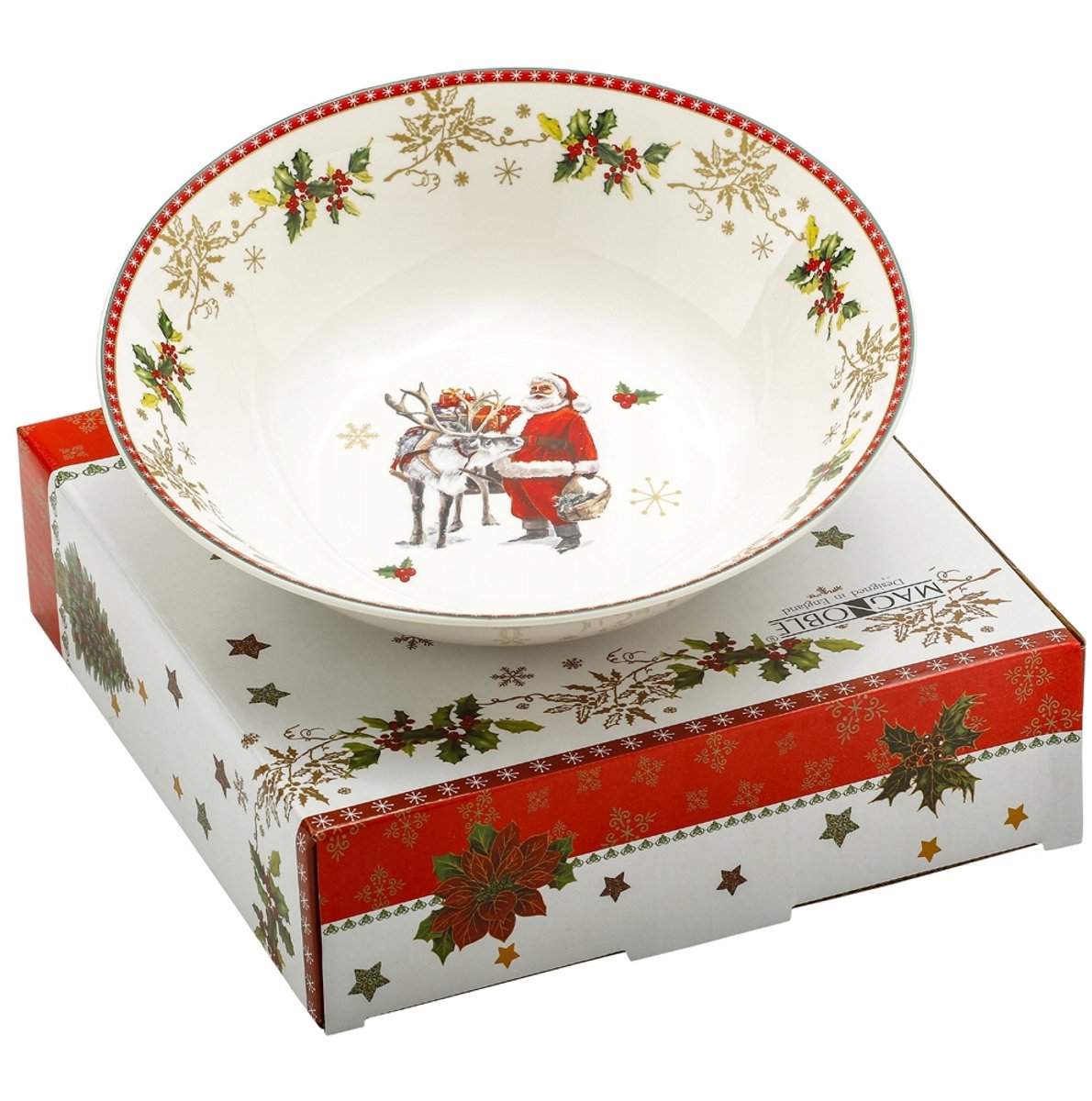 Porseleinen Kerstmis Kom - 23cm
