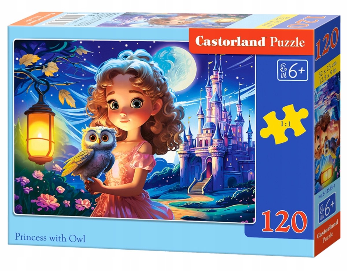 Castorland Puzzel 120 Stukjes: Prinsessen met Uil - Magisch Avontuur