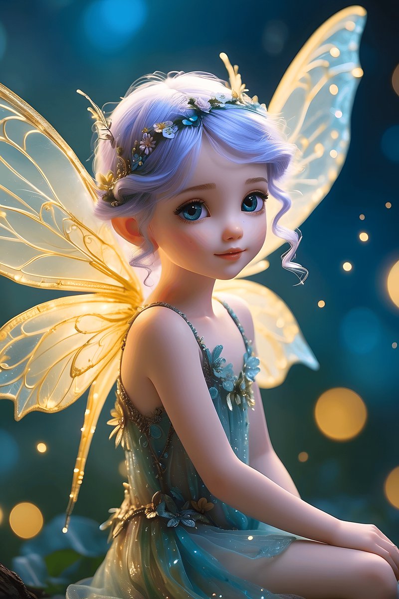 Mooie Fee Poster - Kinderkamer - Feeën - Fantasie - Magische - Sprookjes - posters - formaat 30x40cm - Wanddecoratie - XS2385MT