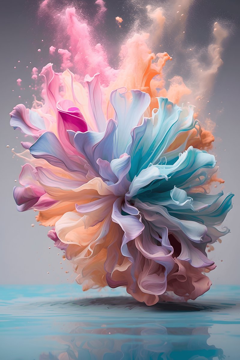Kleurenbom - Abstracte - Kleuren - Abstracte Kunst - Abstracte - Wanddecoratie - posters - formaat 70x100cm - L2010MT