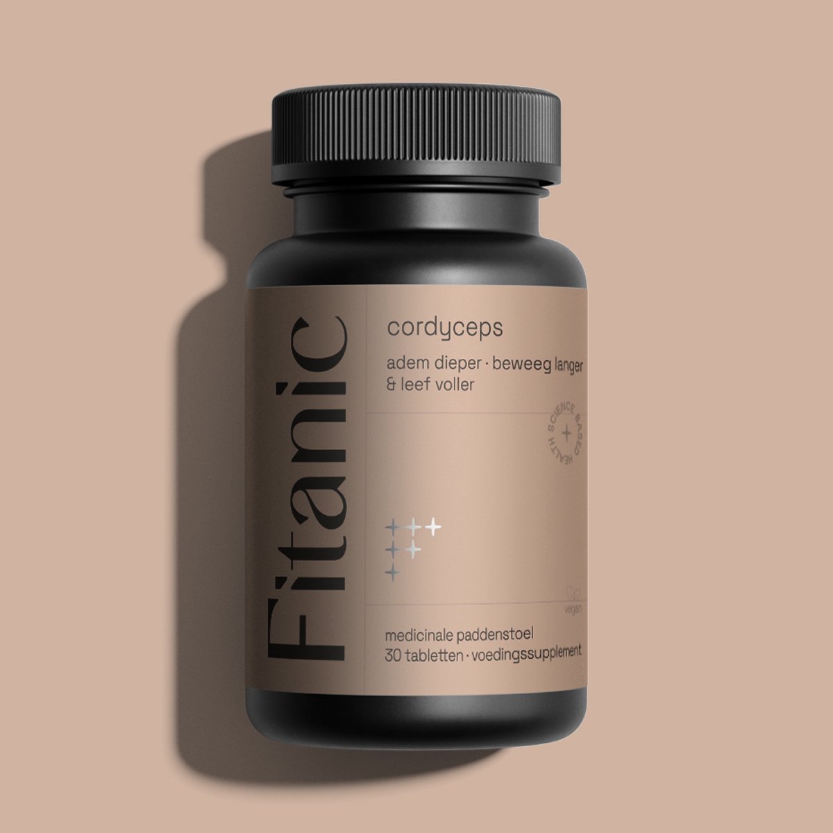 Cordyceps 1850 mg equivalent - 185 mg 10:1 Extract - Vegan - 30 tabletten - Fitanic