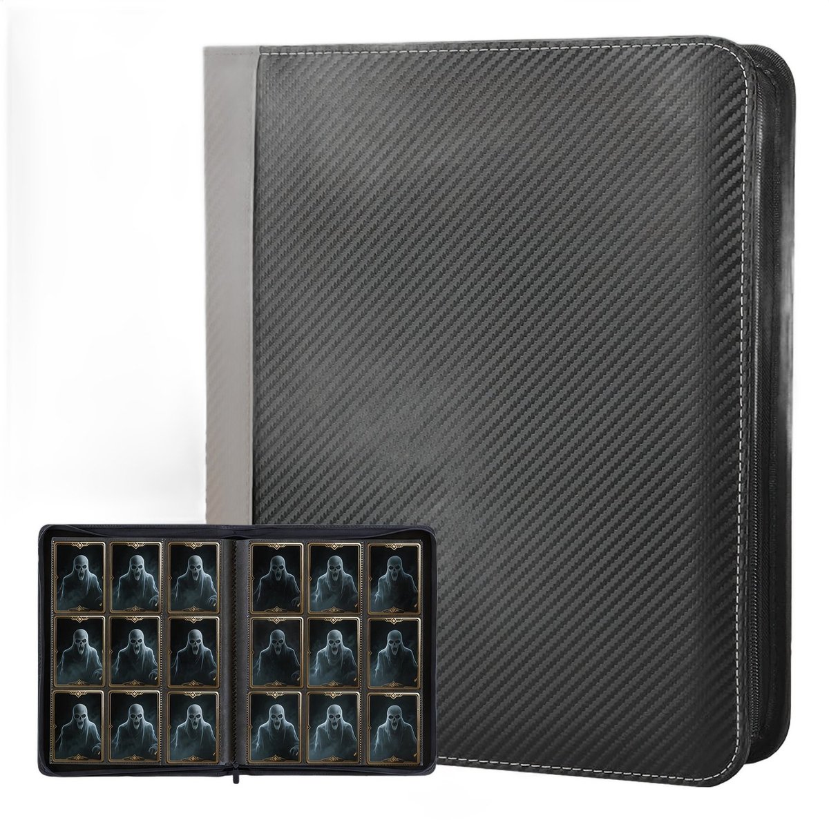 Currero Toploader Binder - Verzamelmap Kaarten - Geschikt voor Pokemon - 4 Pocket - 9 Pocket - 12 Pocket - Trading Card Map - Toploadermap - Licht Geel