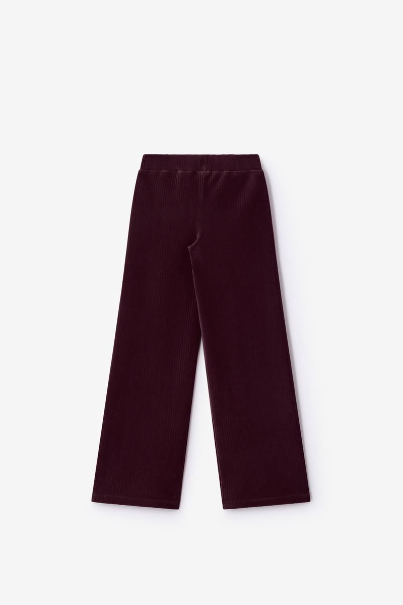 Sissy-Boy - Donkerrode velvet wide leg legging