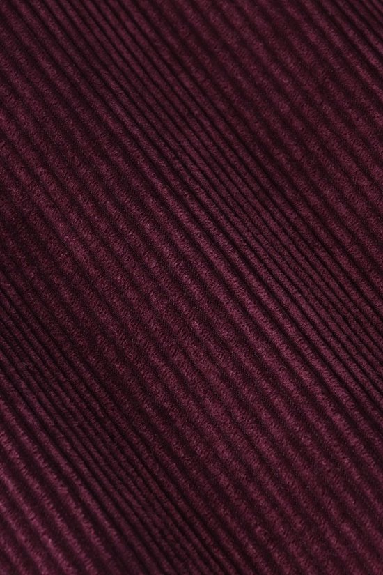Donkerrode High Waist Corduroy Broek