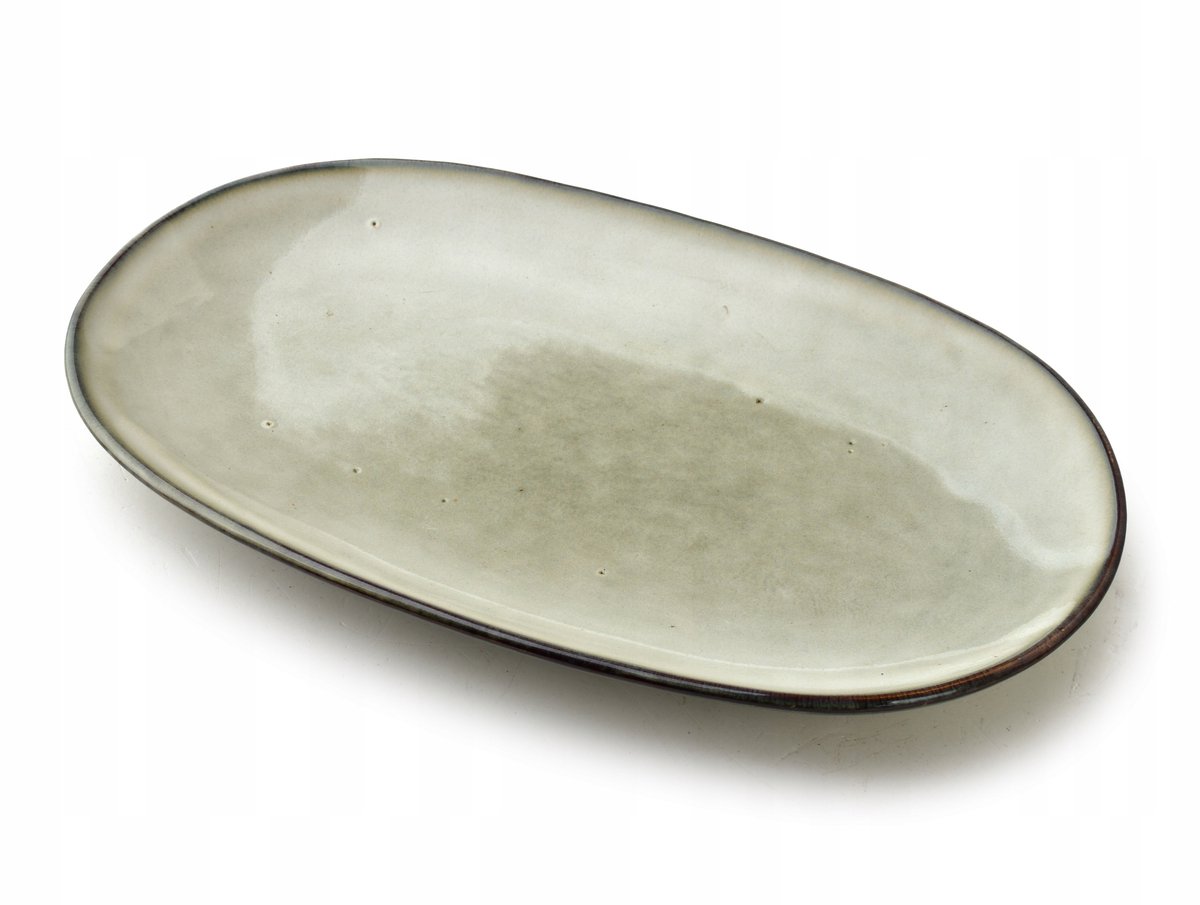 Ovale schaal BASIC NATURE 31x18 cm - premium keramiek