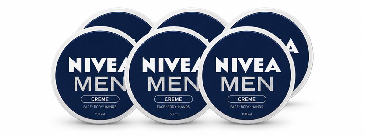 6 x NIVEA MEN - Crème - Bodycrème - 150 ml - Voordeelverpakking - 6 stuks