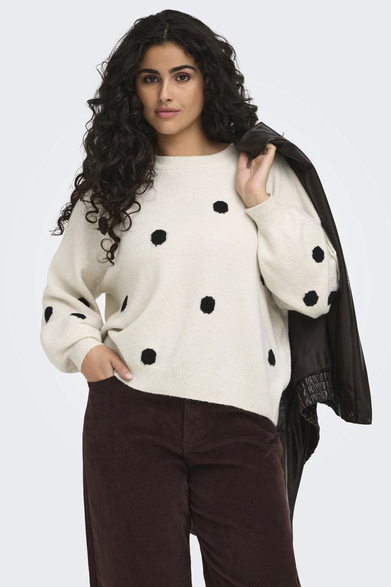 ONLY CARMAKOMA - CARRICA LS DETAIL O-NECK KNT Dames Blazer/Colbert