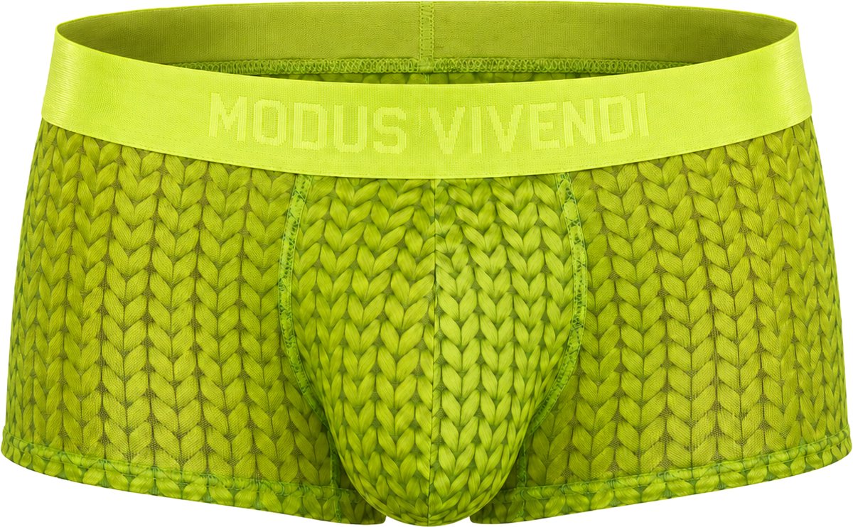 MODUS VIVENDI Illusion Boxer Green - MAAT M - Heren Ondergoed - Boxershort voor Man - Mannen Boxershort
