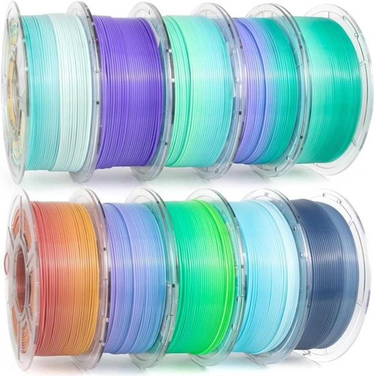 PETG Filament 1.75mm - 3D Print Draad - 3D Modellen Printen - Uitstekende Lichtdoorlatendheid - 10 Kilogram - Doorschijnend