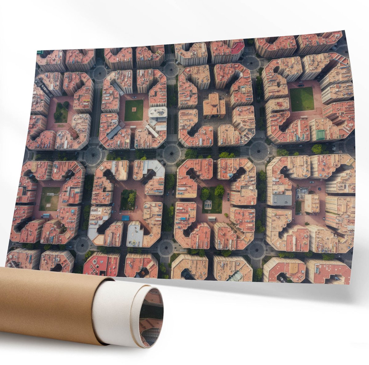 Coloray Canvas Poster Polycanvas - Vuurtoren, Fotografie - 594 x 840 mm - Blauw Patroon - Rechthoek - Decoratieve poster - Kantoor - Klassiek