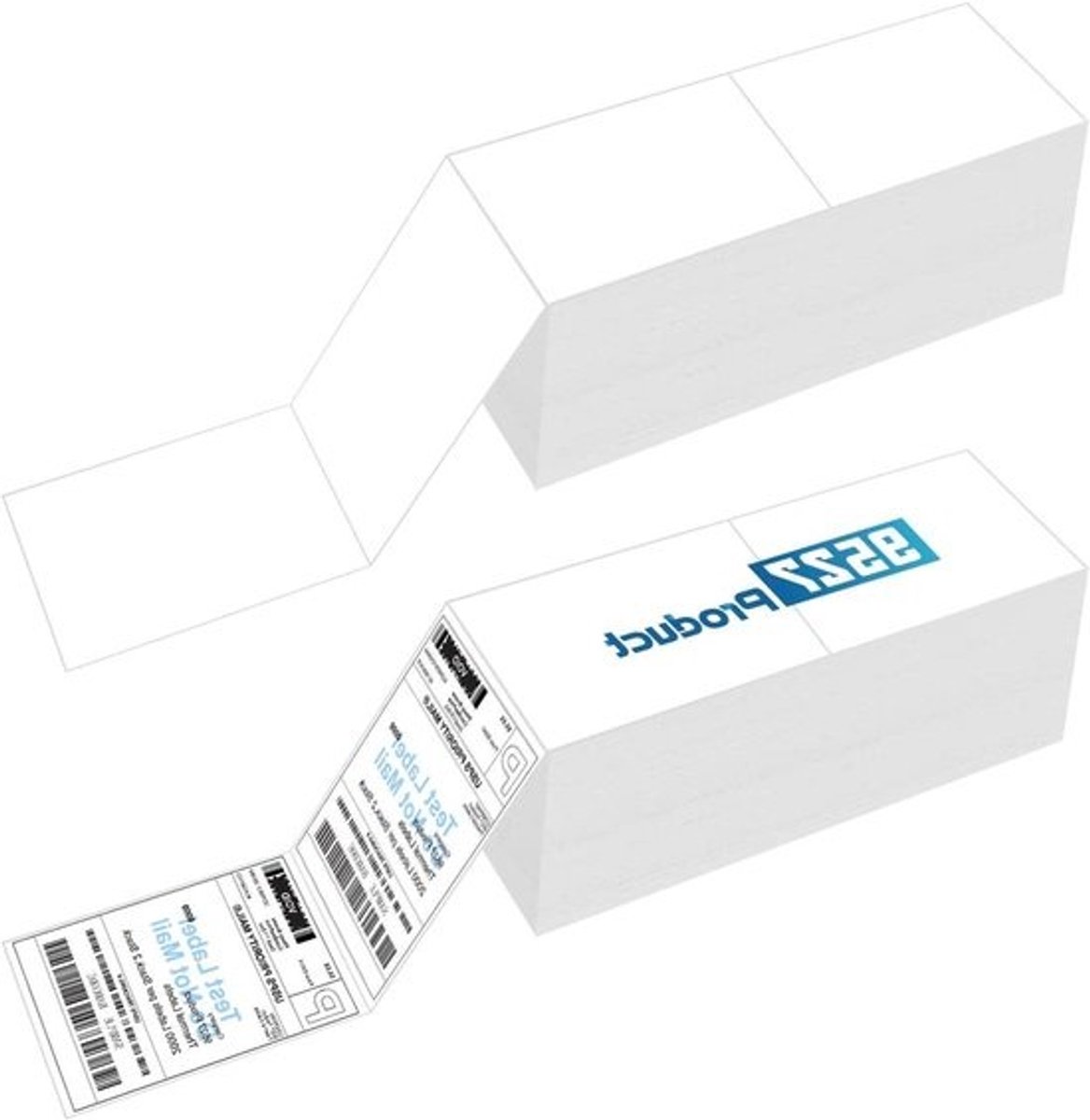 Verzendetiketten - Adresstickers Etiketten - Pakketten Verzenden - Direct Thermisch - 4x6 inch 4000 stuks - Wit
