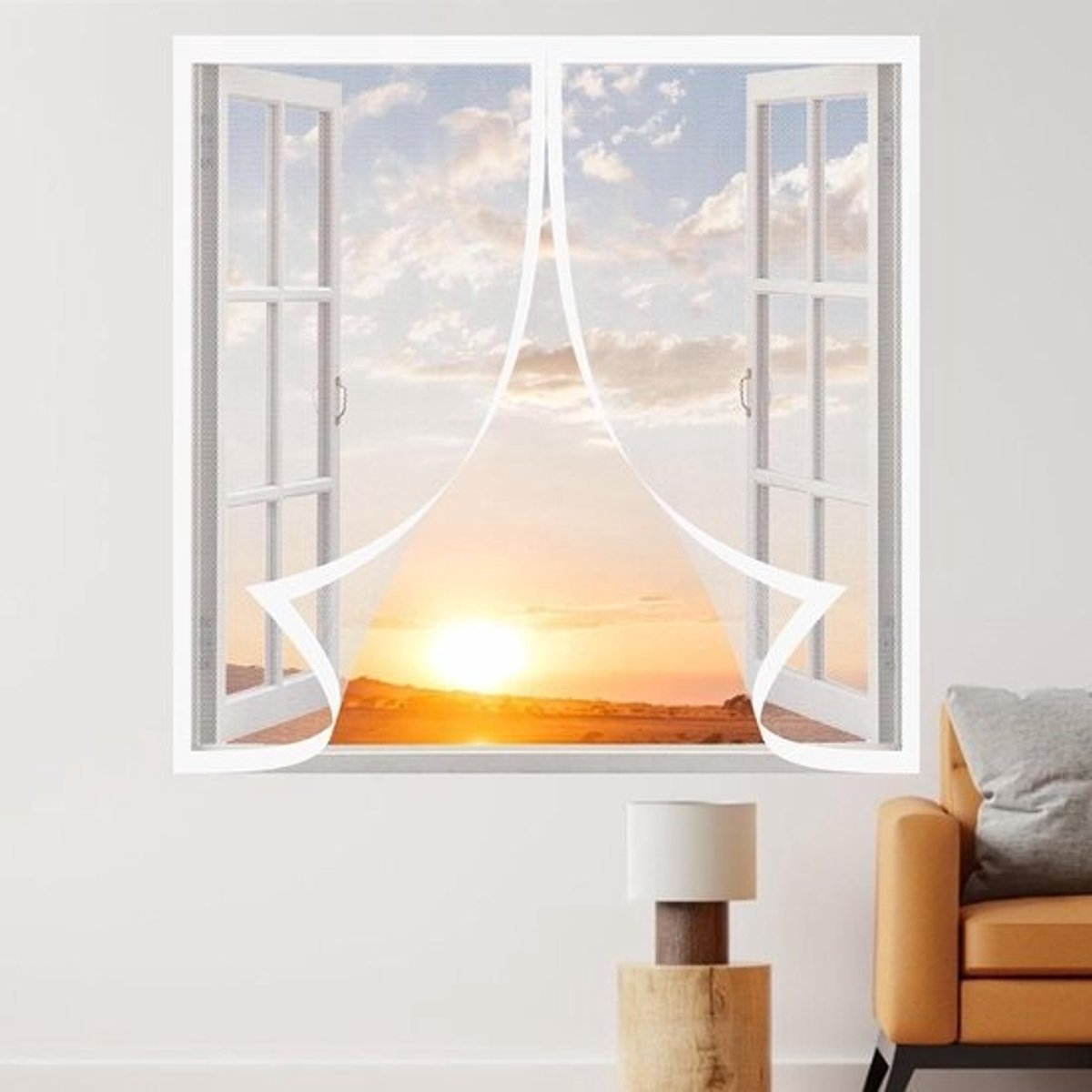 Magnetische Horren - Insectenhor Raam - Insecten Buiten Houden - Zelfsluitend Met Magneten - 80 x 80 cm - Wit