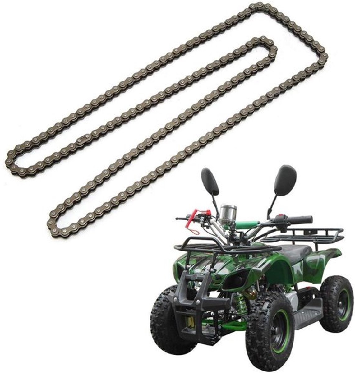 25H Ketting Heavy Duty Roller Chain Rvs Ketting voor Pocket Bike Mini Quad ATV