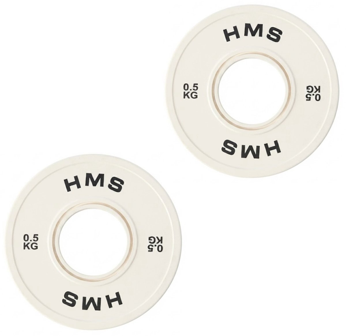 HMS Fractionele rubberen halterschijven 2x0,5 kg