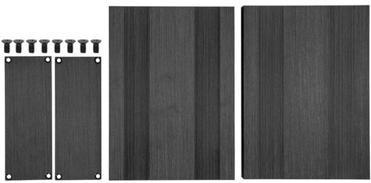 Aluminium Project Box - Behuizing Elektronische Projecten - Elektronica Beschermen - Gesplitst Body Ontwerp - 54x145x200mm - Zwart Geborsteld