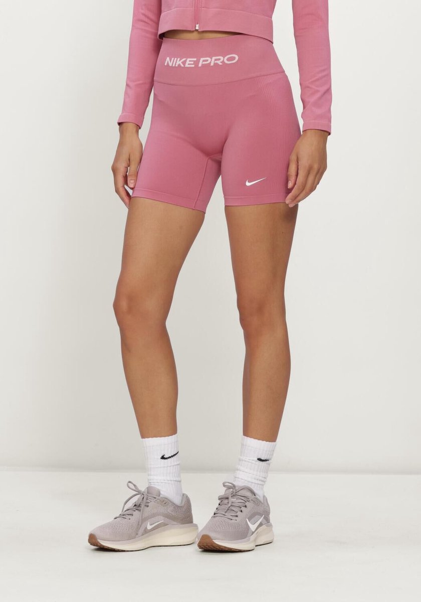 Nike Nike Pro Seamless Short Broeken Dames Roze