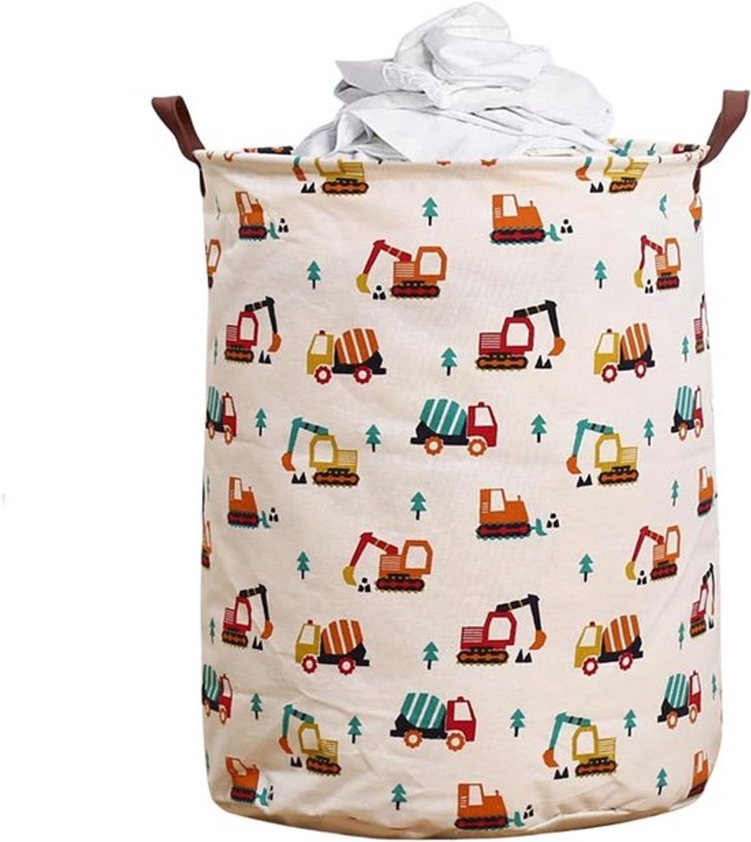 Wasmand Kinderkamer - Opvouwbare Opberger - Speelgoed Ordenen - Waterdichte PE-coating - 50 x 40 cm - Kleurrijk