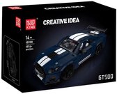 Mould King 10208 Shelby GT500 1:14 bouwset | City fast racing champions adventure | Creator classic motor bouwpakket | Technische speelgoed ideas voor volwassenen & kinderen | DIY furious speed auto geschikt voor lego | Bouwdoos met 1556 bouwstenen
