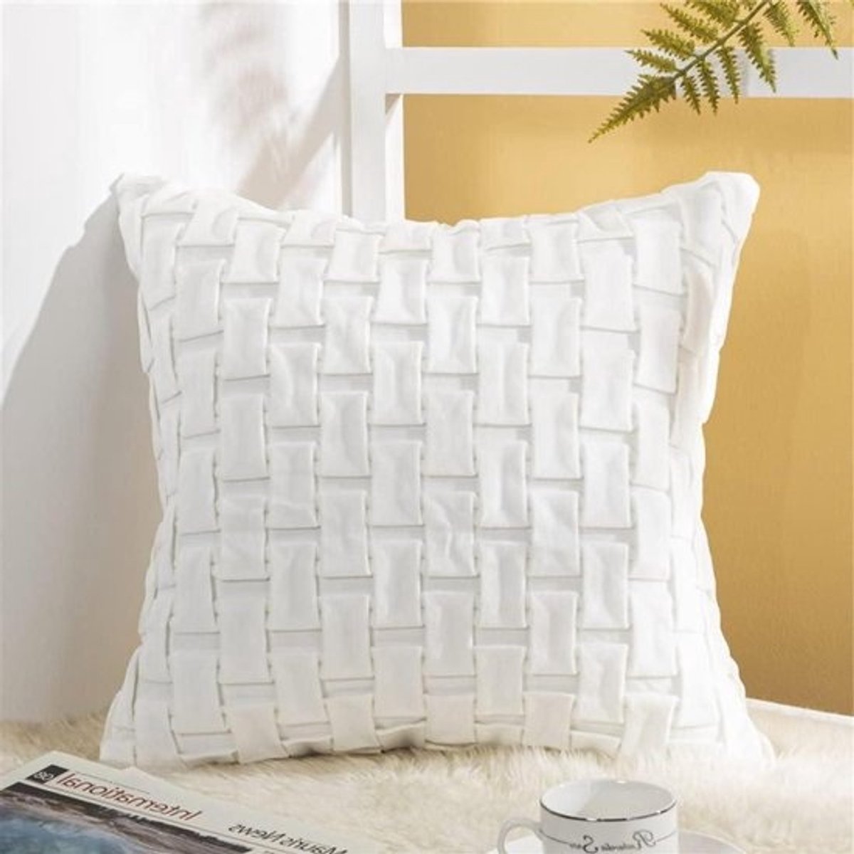 Kussenhoes Fluweel - Decoratieve Kussensloop - Woonkamer Decoratie - Verborgen Ritssluiting - 40x40cm - Grijs