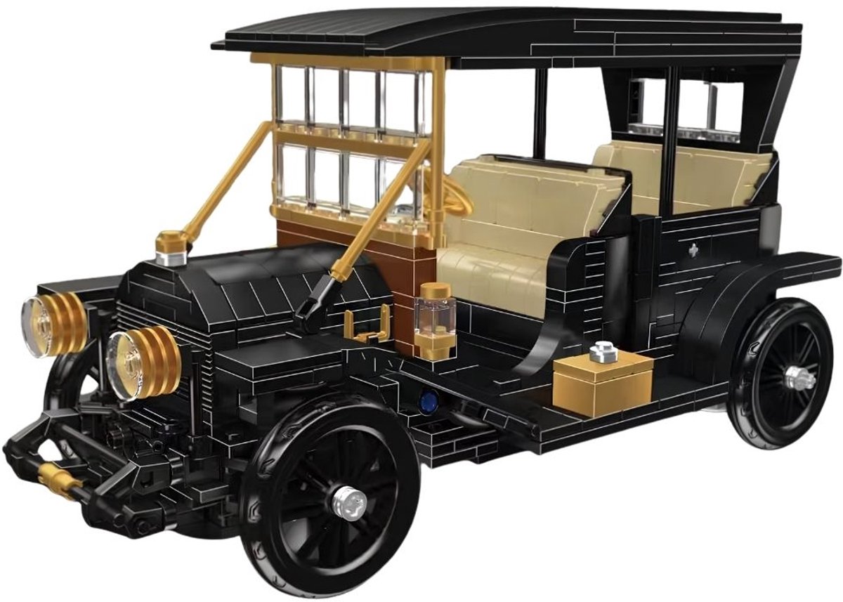 Mould King 10261 Ford-T classic 9 in 1 oldtimer bouwset | City speed champions adventure modelbouw | Technische educatief speelgoed volwassenen & kinderen | DIY Retro auto decoratie geschikt voor lego | Bouwdoos met 1290 bouwstenen