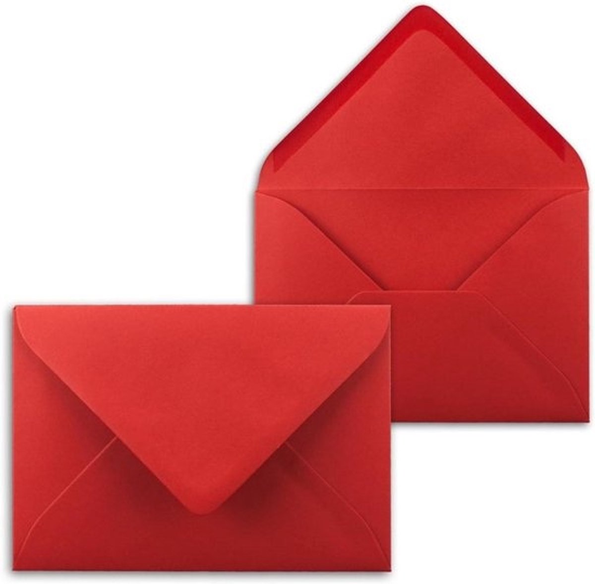 C6 Enveloppen - Briefpapier Verzendmappen - Kaarten Versturen - Volledig Gekleurd Papier - 114 x 162 mm - Rood