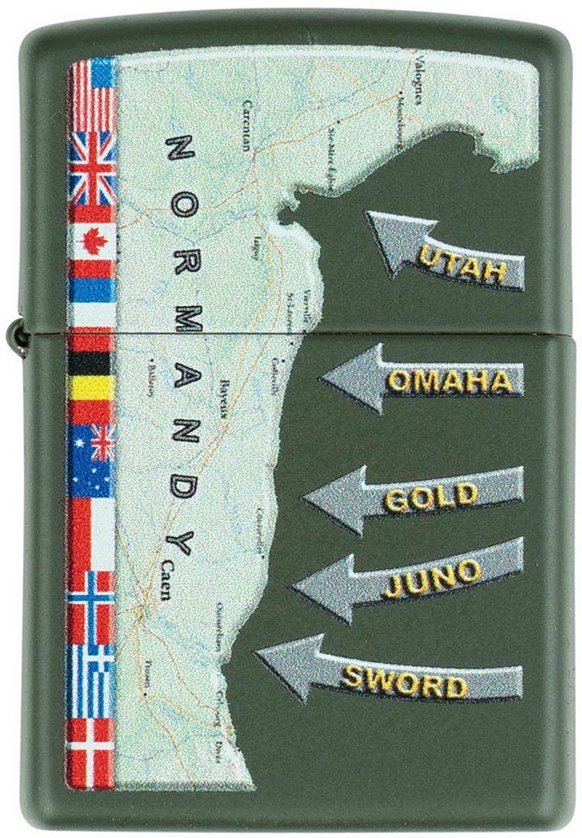 Zippo D-Day Military Map Normandy