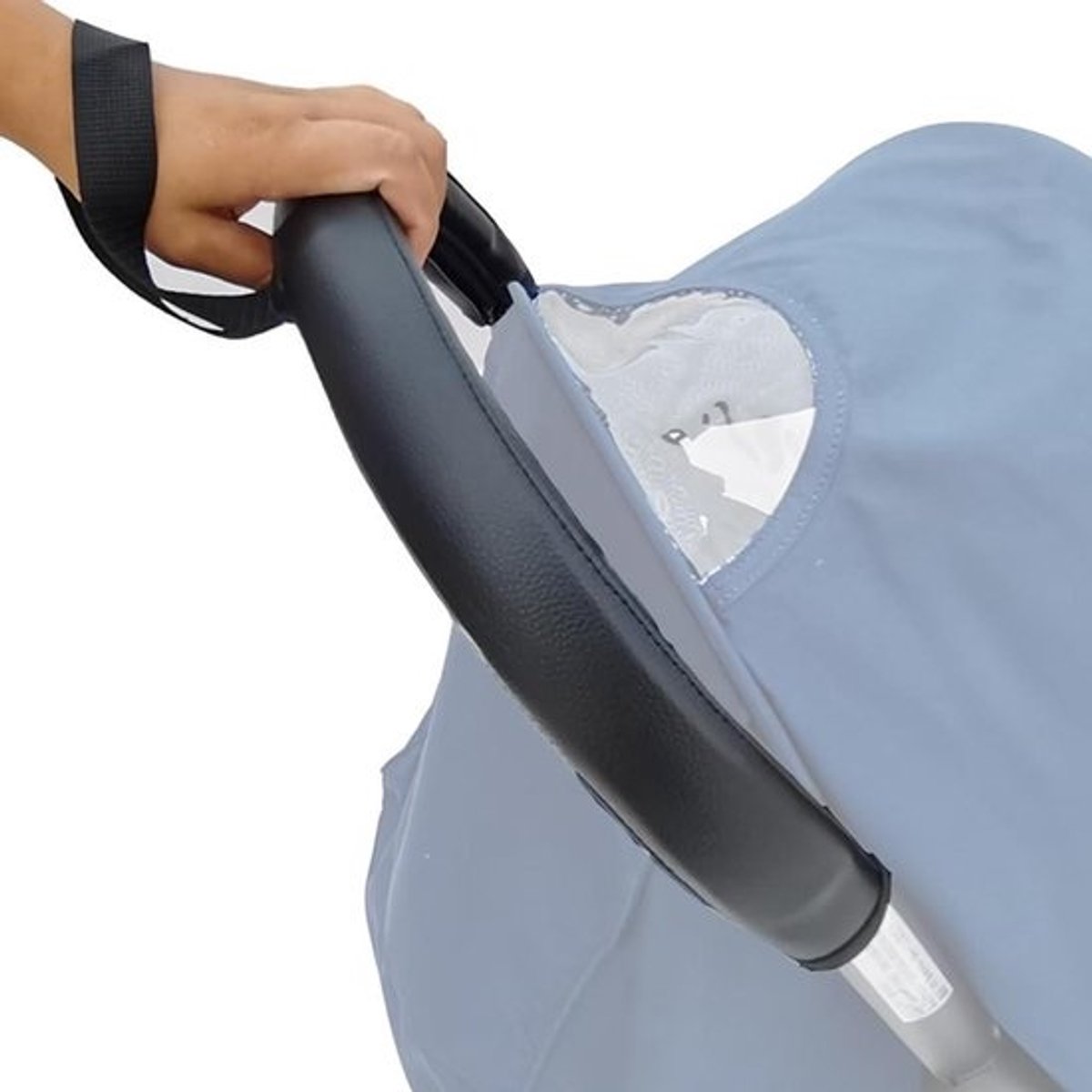 Kinderwagen Handvat Cover - Stuurhoes Beschermhoes - Bescherming Handvat - Met Polsband Gat - 52 x 11 cm - Zwart