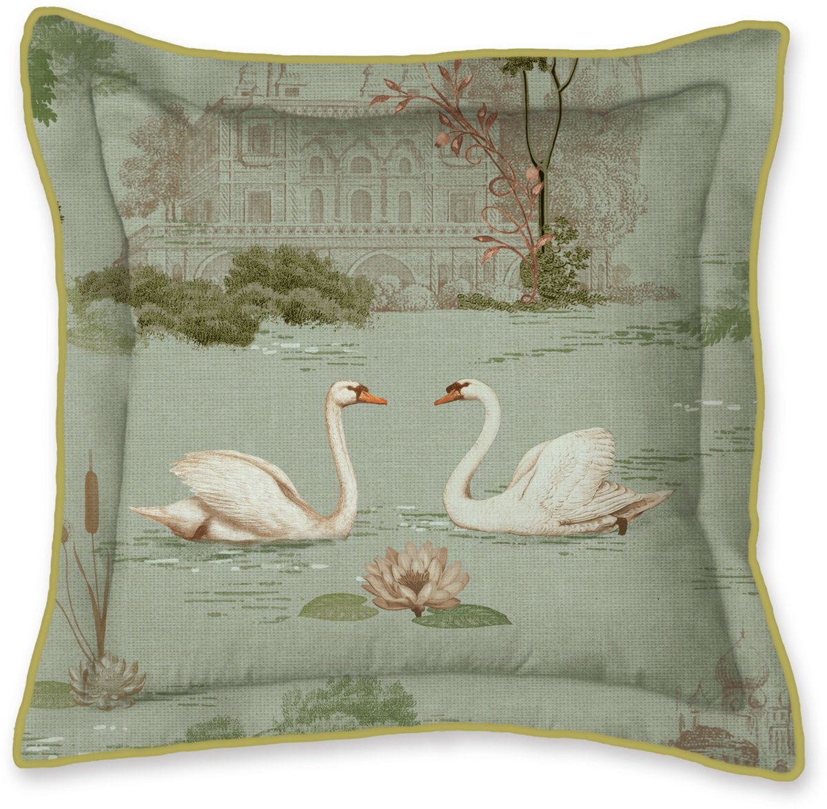 Pip Studio Darjeeling Days Square Cushion Sierkussen - 45 x 45 cm cm - Groen