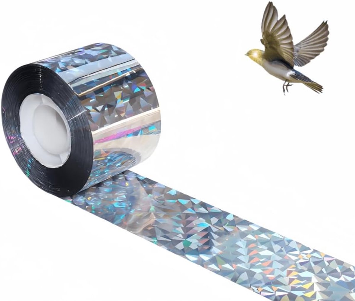 Vogel Afschrik Lint - vogelverjager - Duivenverjager - 2 Rollen - Vogelverschrikker - vogel afschriklint - vogel verjagers - 4.5 Cm X 80 M - Afschrik Lint Vogels - Diervriendelijk