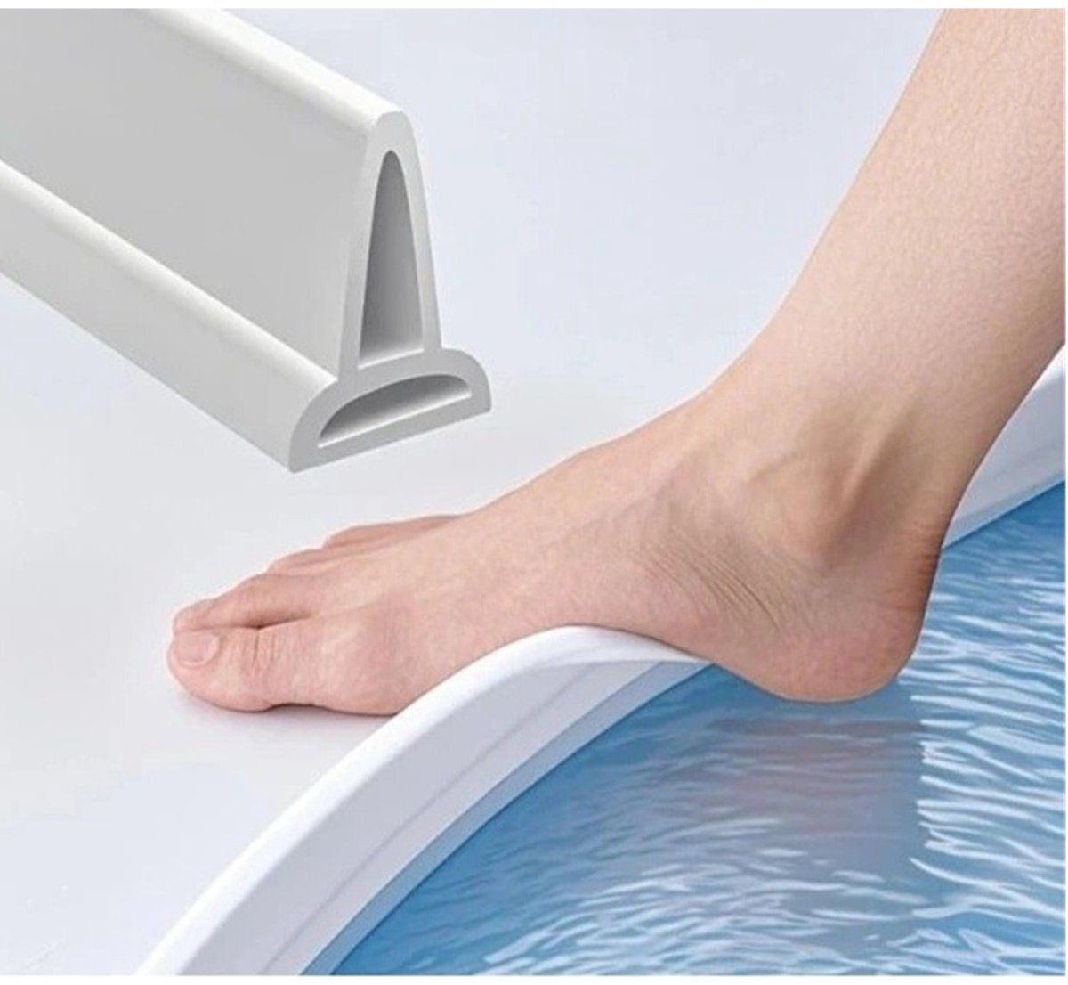 Zelfklevende Douche Drempel Waterkering met Vochtwerende Afdichtstrip 1.5m