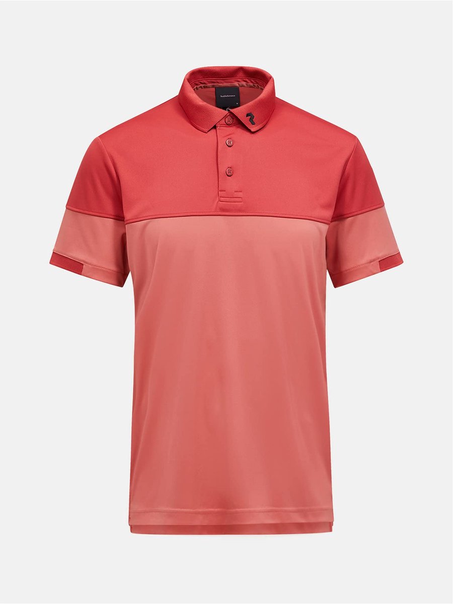 Peak Performance M Player Block - Poloshirt - Trek Pink-Softer Red - L