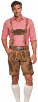 Tannhauser Lederhose Lech Kort met Riem en Bretels 100% Premium Geitenleder Oktoberfest Heren Lederhosen Man Carnavalskleding Heren - Geitenleer - Maat M/50