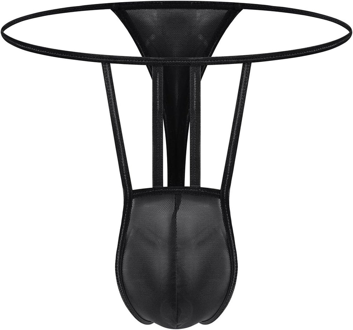 Ademende en Zachte Heren Mesh Thong, Lage Taille, Eenvoudig G-String voor Comfort en Stijl