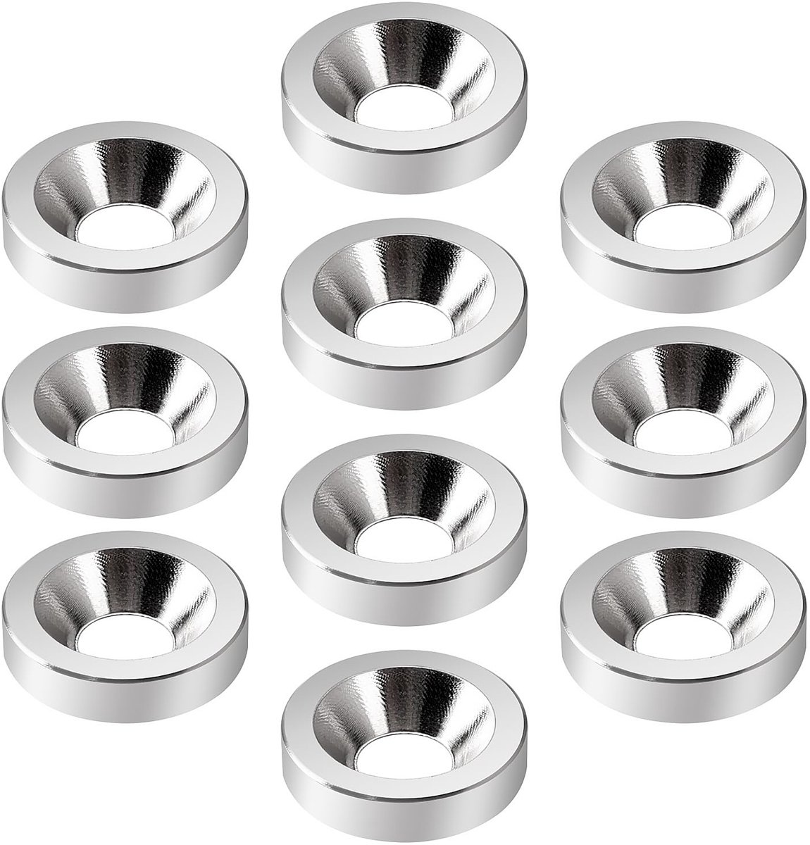 10 Stuks M6x18x4 Afwerking Verzonken Ring, 304 Roestvrijstalen Verzonken Sluitringen, voor Schroeven