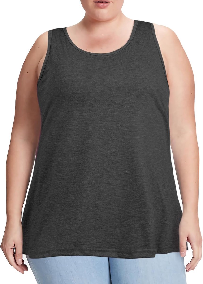 Wood Dames Sporttop zonder Mouwen, Ronde Hals, Zomer, Katoen Absorberend Zweet en Sneldrogend,
