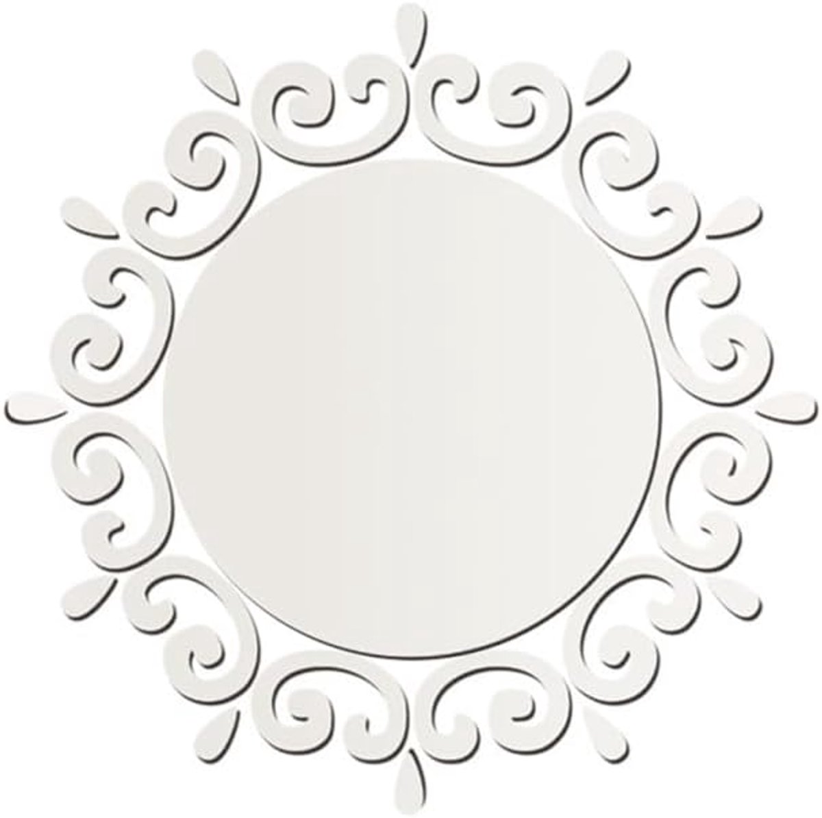 27 cm ronde spiegelsticker, zelfklevend, spiegeloppervlak, zilver, wanddecoratie, zelfgemaakt, voor badkamer, woonkamer, slaapkamer