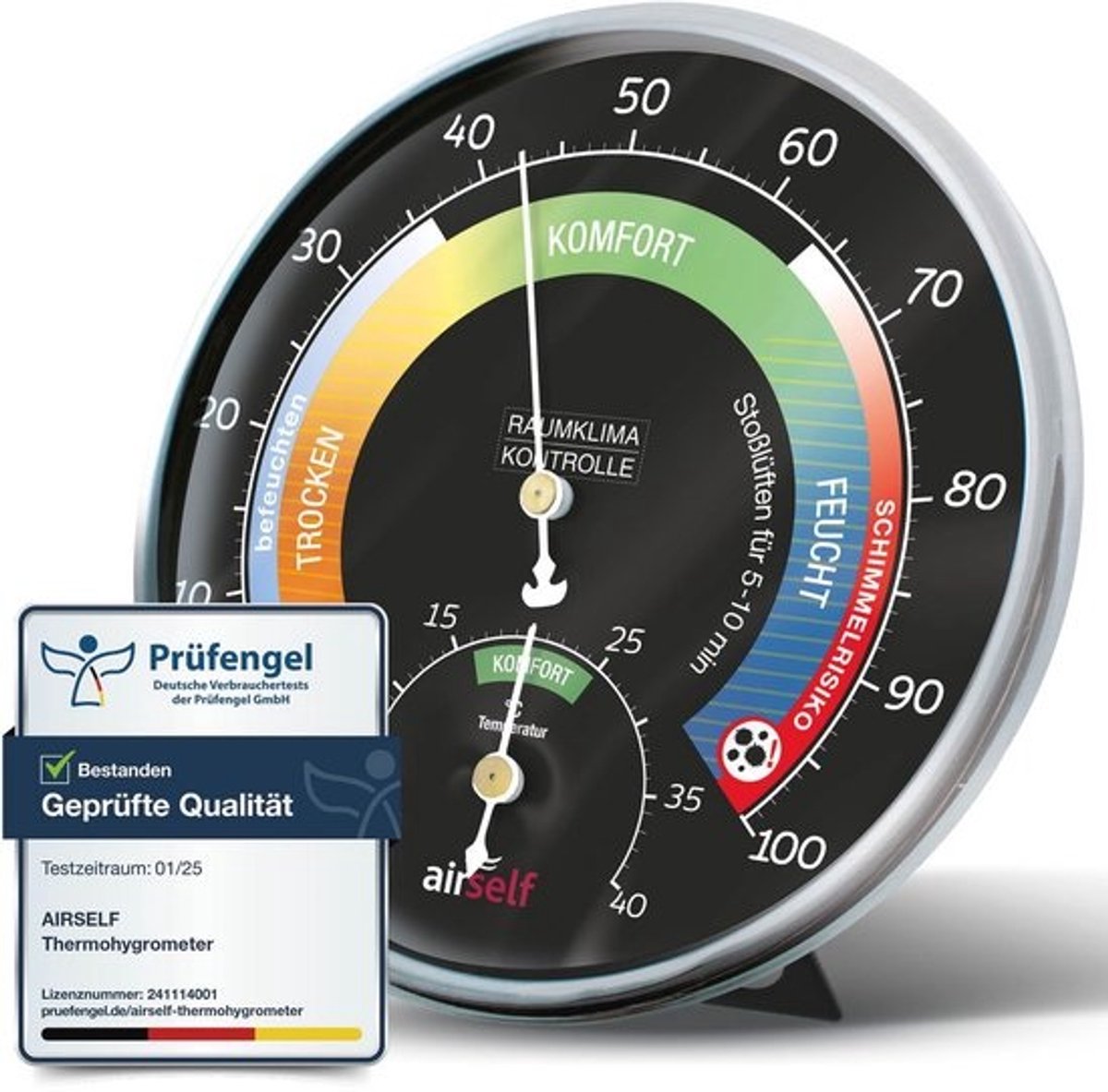 Analoge Thermohygrometer voor Binnen met Comfortzones