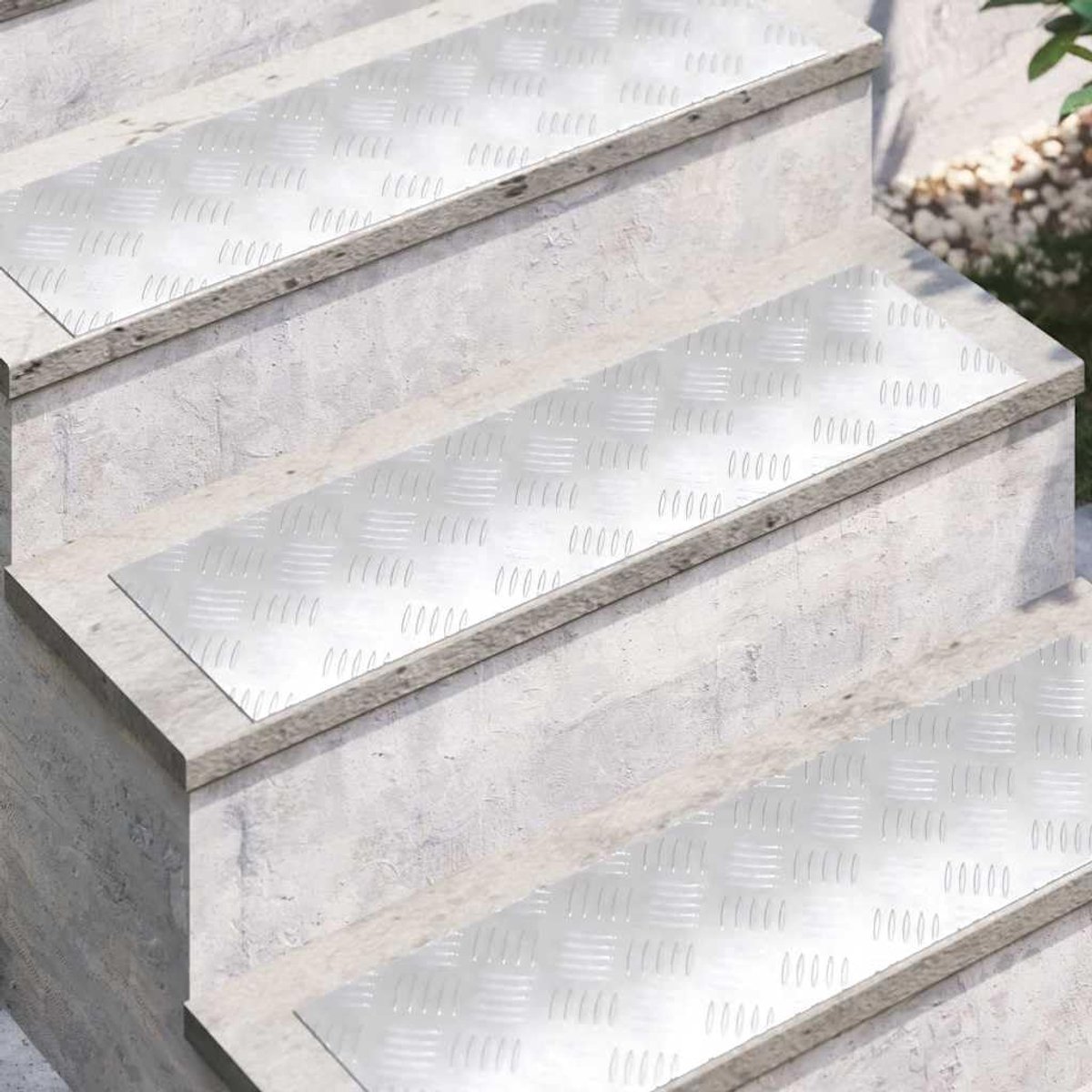 Trap Treden 4 Stuks 70 x 20 cm Zilver