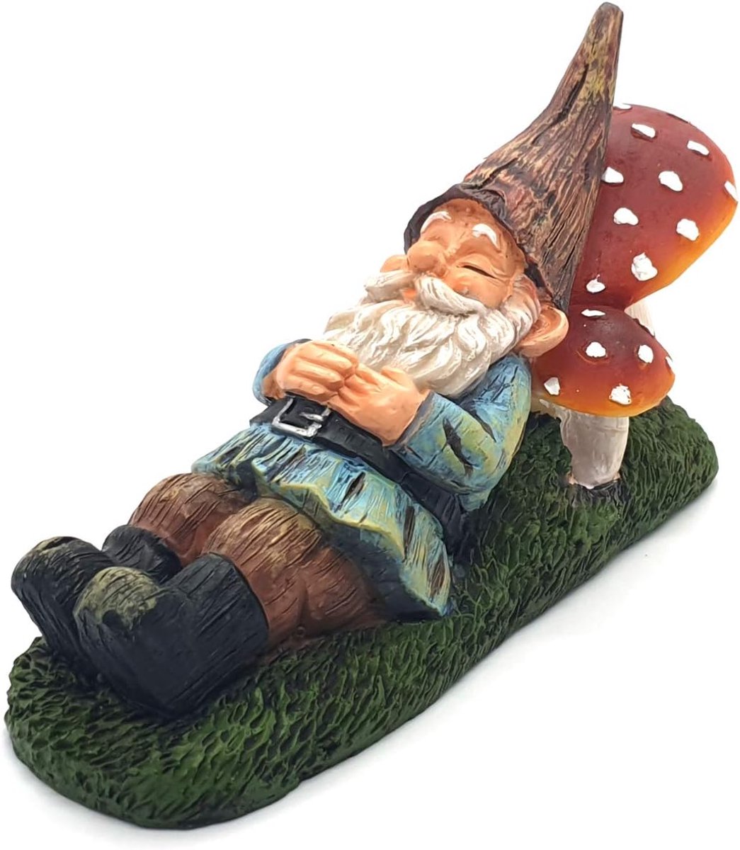 Tuinkabouter als tuinbeeld - Luie tuin kabouter
