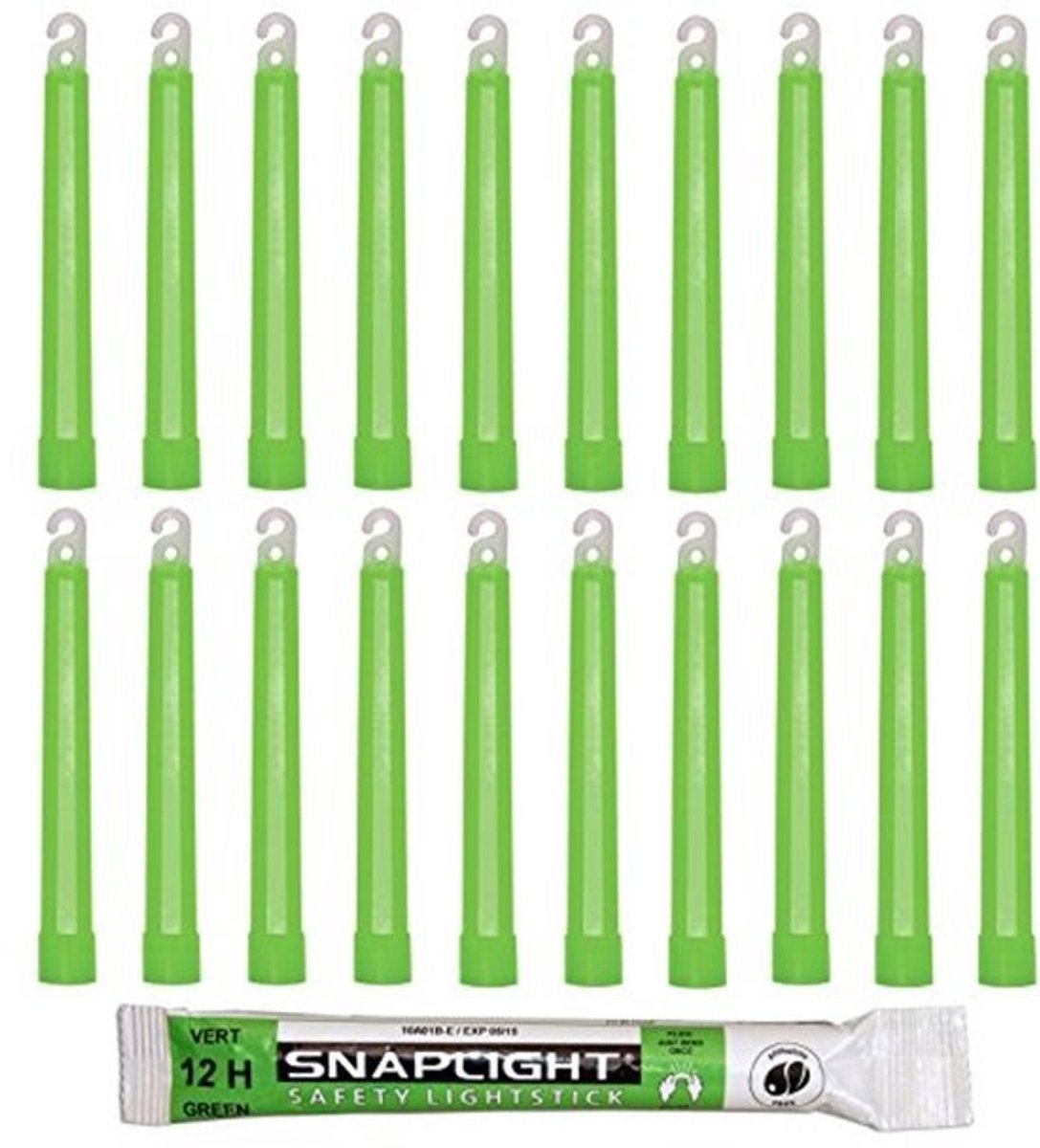 Groene Glow Sticks kniklichten - 15 cm Ultra heldere lichtstaaf met 12 uur verlichting (20 stuks)