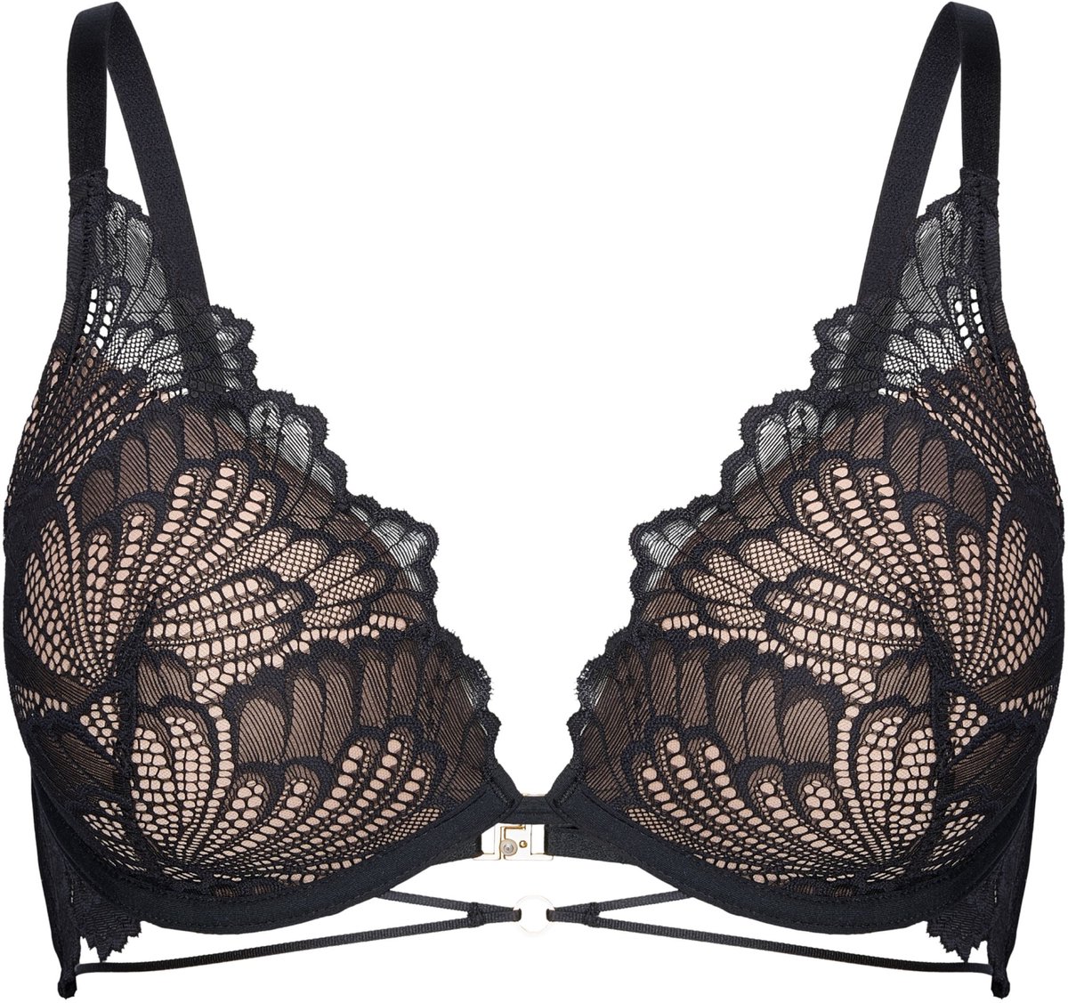 ESOTIQ Sonia - Push-upbeha - Zwart - 65E - Met beugels Zwart;Beige;Goud
