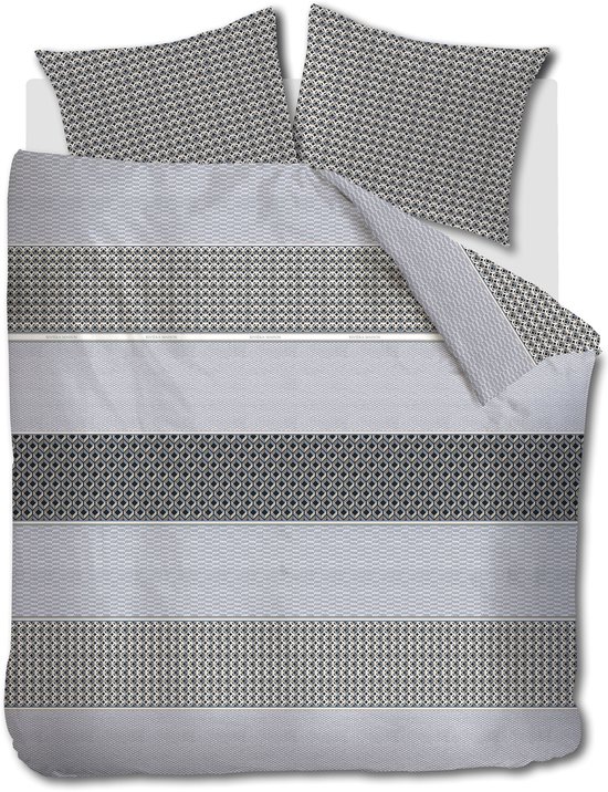 Rivièra Maison Lawrence dekbedovertrek - Tweepersoons - 200 x 200/220 cm - Blauwgrijs van Riviera Maison — afbeelding 2