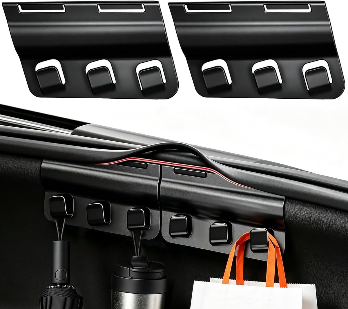 2 stuks zakhaken auto compatibel met Tesla Model Y autoaccessoires