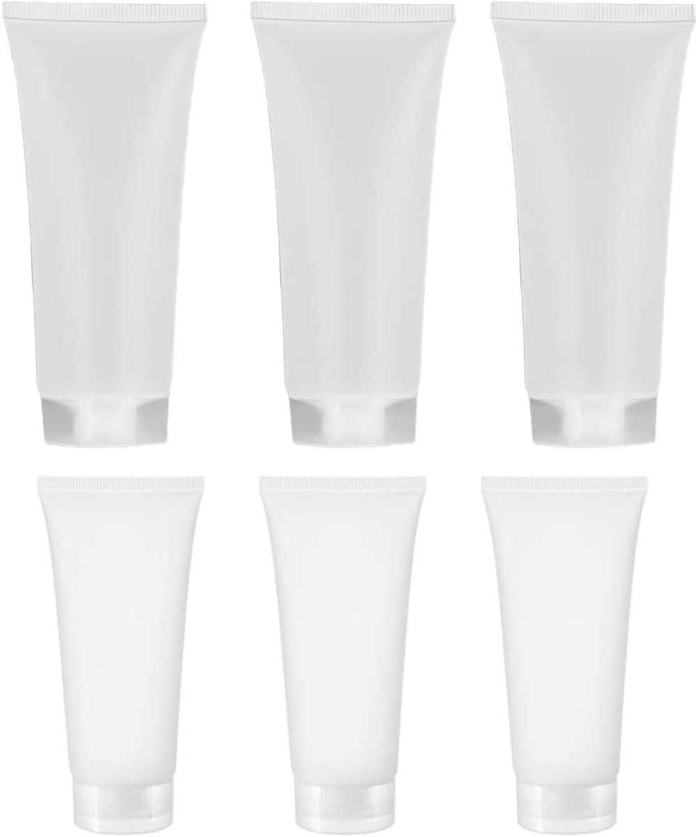 Reisflessen (6 stuks) – lekvrije tubes voor shampoo & lotion (15/25 ml), transparant