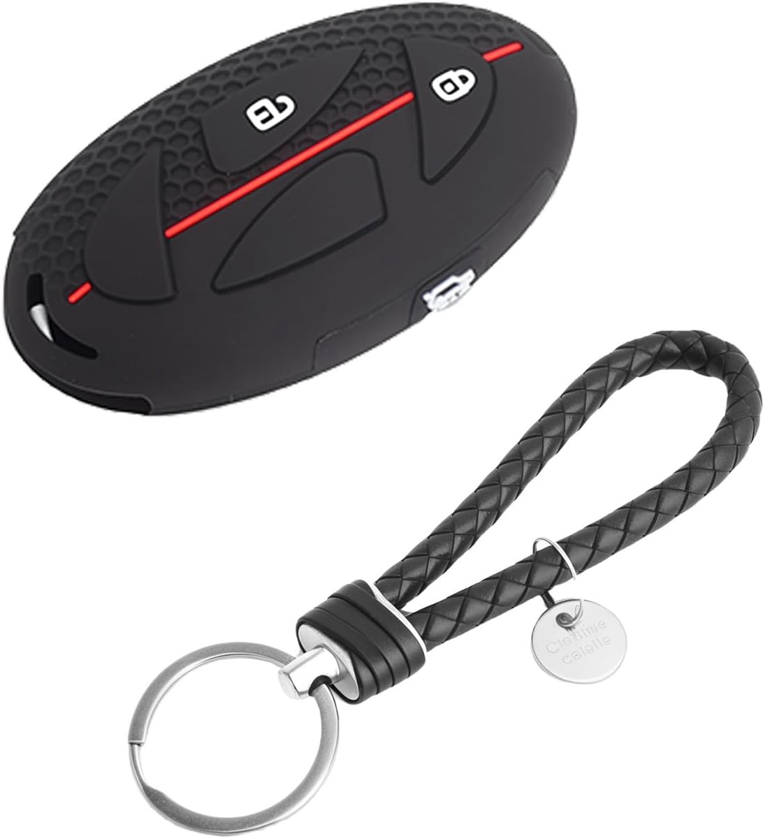 Tucson Sleutelhoes Hyundai Tucson Accessoires Nieuwe Siliconen Sleutelhoes voor Hyundai 2023 2024 2025 Geschikt voor Sonata, Ioniq 6 Tucson 3 toetsen Autosleutelhoes